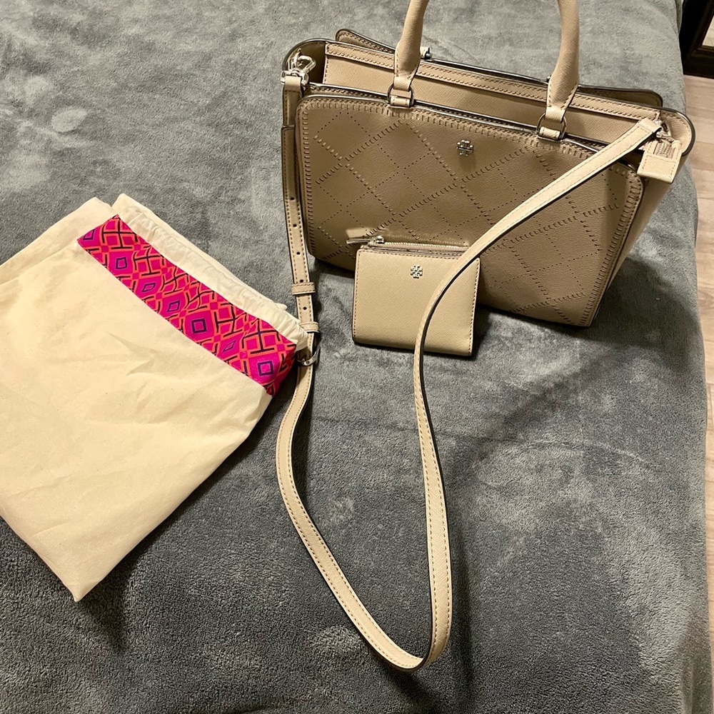 Tory Burch crossbody handbag.
